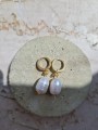 Złote kolczyki z perełką kroplą Pearl Drops srebro 925