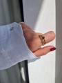Zestaw pierścionków z zielonych granatów i granatu